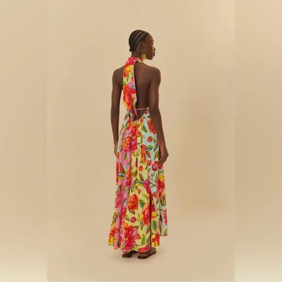 FARM Rio Multicolor Floral Halter Dress - Picture 2 of 7